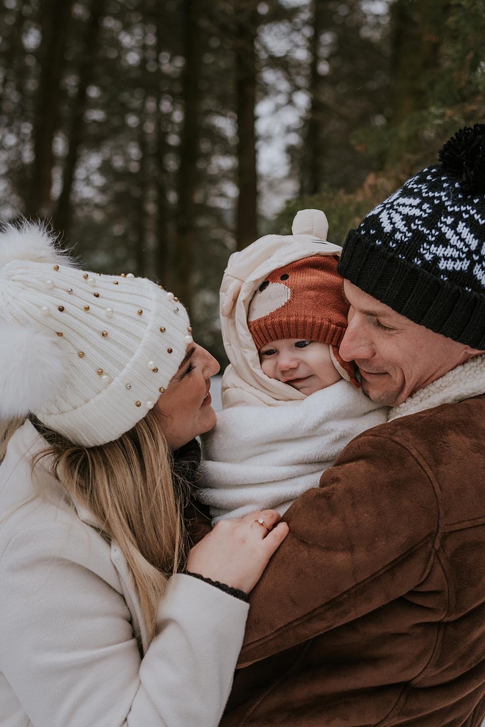 Téli, havas családi fotózás